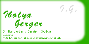 ibolya gerger business card